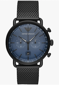 Emporio Armani Mens Quartz Watch, Chronograph Display and Stainless Steel Strap AR11201