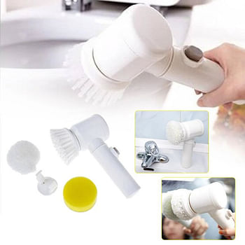 5-In-1 Electric Magic Cleaning Brush White