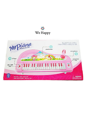 We Happy 37 Keys Piano Keyboard Musical Toy Set for Kids with Mic Amazing Activity Game