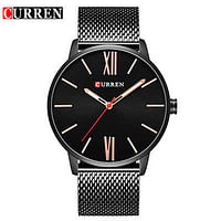 CURREN Original Brand Mesh Band Wrist Watch For Men 8238 Black