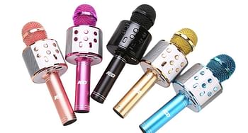 Karaoke Wireless Microphone with Speaker ASD-178(GOLD)