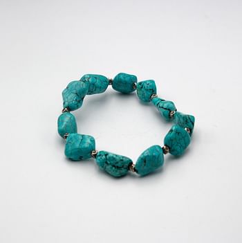 Alpine Crystals Natural Turquoise Stone Crystal Bracelet