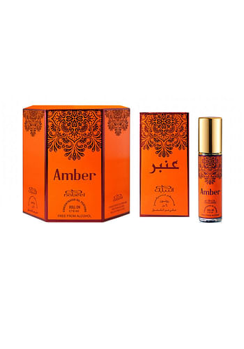Nabeel Amber Alchohol Free Roll On Oil Perfume 6ML 2 Pcs