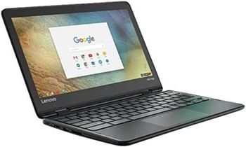 Lenovo Chromebook 300e 2 In 1 Laptop, With 11.6'' Touchscreen Display, MediaTek M8173C Quad-core 2.1GHz, 4GB LPDDR3 RAM, 16GB eMMC Storage, Integrated Graphics, Chrome OS, Black | 300e