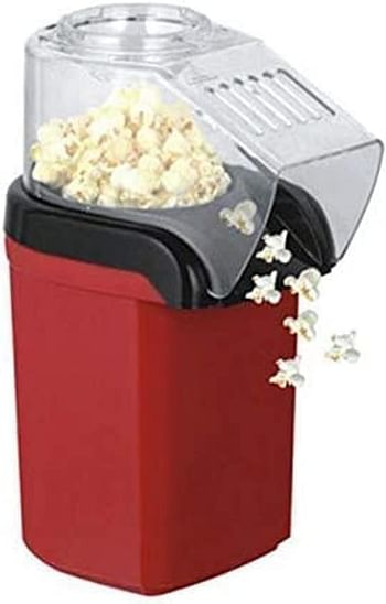 Mini Popcorn Maker, Fast Popcorn Making Machine, Hot Air Popcorn Popper With Wide Mouth Design, Oil