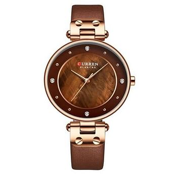 Curren 9082 Leather Strap Waterproof Stylish Watch