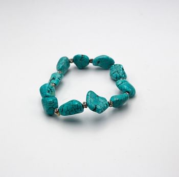 Alpine Crystals Natural Turquoise Stone Crystal Bracelet
