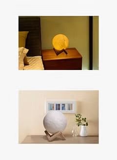 3D Moon Lamp White