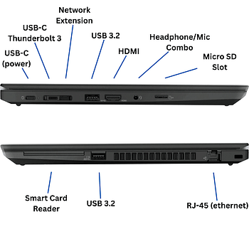 Lenovo Thinkpad T14 Gen 1 14 Inch 10th Generation Core i7 Windows 11 Pro FHD Touch ips Display Backlit US Keyboard Ethernet Port 512GB NVMe SSD - 32GB DDR4 RAM - Black