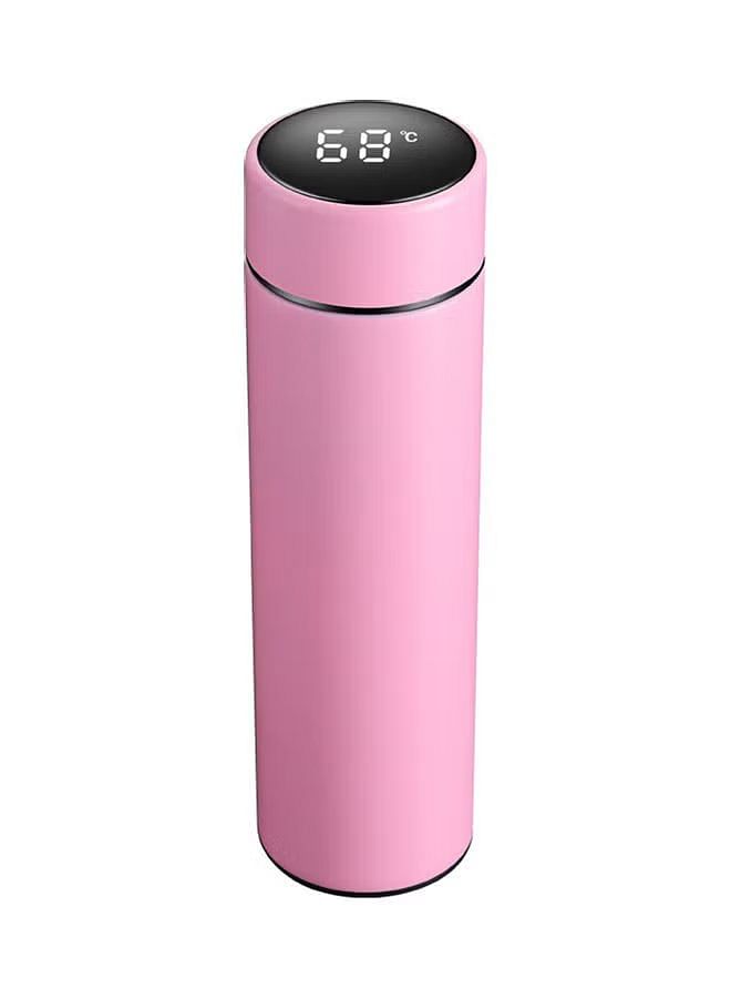 Intelligent Vacuum Insulated Temperature Display LCD Touch Screen Stainless Steel Bottle Pink 24x7x7cm