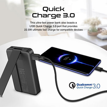 Promate Charging Station with Detachable 10000mAh Power Bank, 15W MagSafe Compatible Charger, 2W Apple Watch Charger, 5W AirPods Pro Charger, 20W USB-C™ Power Delivery and 18W QC 3.0 Ports for iPhone 14, RoverPack