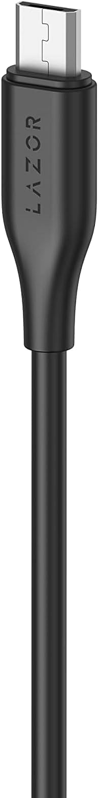 Lazor Flux USB to Micro-USB Charging Cable CM85 Black- 1m