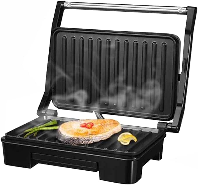 SOKANY SK-223 850W Contact Grill Non-Stick Coating Cool Touch Handle Automatic Temperature Control Indicator Lights Sandwich Toaster Panini Maker Electric Grill