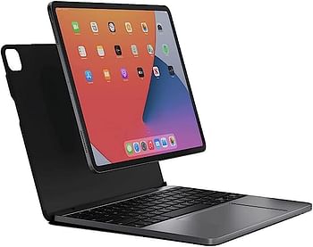 Brydge 11 MAX+ Wireless Keyboard Case with Multi-Touch Trackpad for iPad Pro 11-inch (1st, 2nd & 3rd Gen) and iPad Air (4th Gen), Integrated Magnetic SnapFit Case Space Gray Keyboard with Black Case