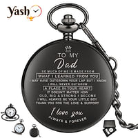 Yash Retro Style I Love You Quartz Pocket Watch For Dad - Signature Gift