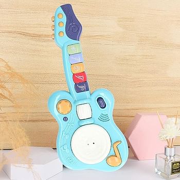 Electronic Musical Toy, Handheld Guitar for Children - Blue