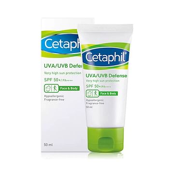 Cetaphil Sunscreen UVA/UVB Defense Very High Sun Protection SPF 50+ For Face & Body 50ml
