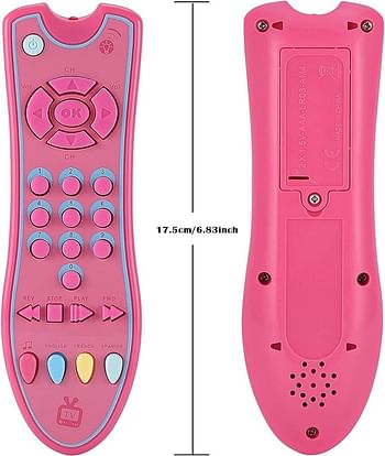 UKR Baby TV Remote Control Learning Toy Pink