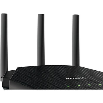 Netgear AX1800 4-Stream Dual-Band Wi-Fi 6 (802.11ax) Router Works With Nighthawk App (RAX10-100NAS) Black