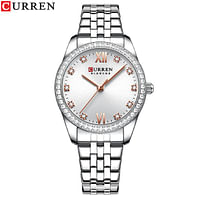 CURREN 9086 Original Brand Stainless Steel Band Wrist Watch For Women With  Box .