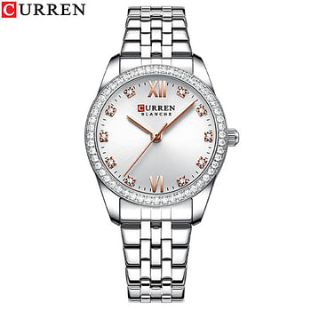 CURREN 9086 Original Brand Stainless Steel Band Wrist Watch For Women With  Box .