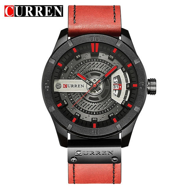 CURREN 8301 Original Brand Leather Straps Wrist Watch For Men
