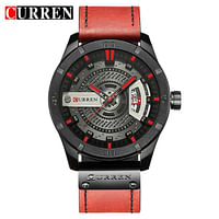 CURREN 8301 Original Brand Leather Straps Wrist Watch For Men