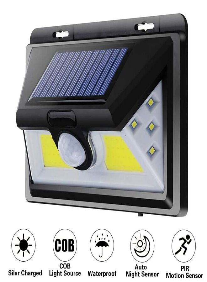 52LED Intelligent induction solar light - Black