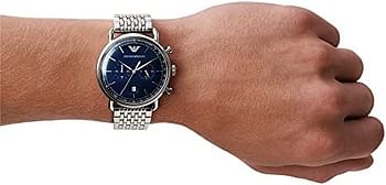 Emporio Armani AR11238 Watch AVIATOR Chronograph Display And Stainless Steel Strap