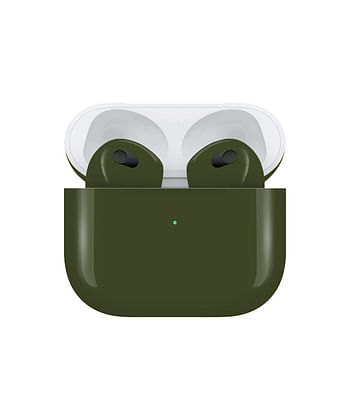 Apple Airpods (3rd Generation) Customized By Caviar Glossy Army Green