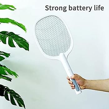 Mosquito Killer Racket Rechargeable Handheld Electric Fly Swatter Bat with UV Light Lamp Racket Bat USB Charging Base