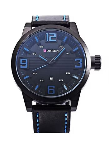 Curren 8241 Men's Water Resistant Quartz Analog Watch - 50mm - Black