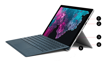 Microsoft Surface Pro 5, Core i5-7th Gen, 8GB 128GB SSD, 12.3" (2736 x 1824) Touchscreen w/ Surface Type keyboard, Dual Camera, Windows 11 Pro, ( NO Pen )
