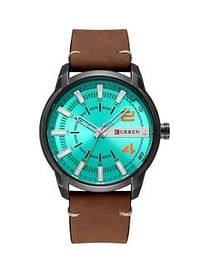 men Water-Resistant Analog Wrist Watch M-8306-1 - 40 mm - Brown