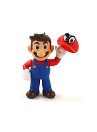 The Super Ario Inspired Action Figure Model Collectable Toy For Kids Birthday Movie Cartoon Cake Topper Theme Party Supplies Red Eyes Cap