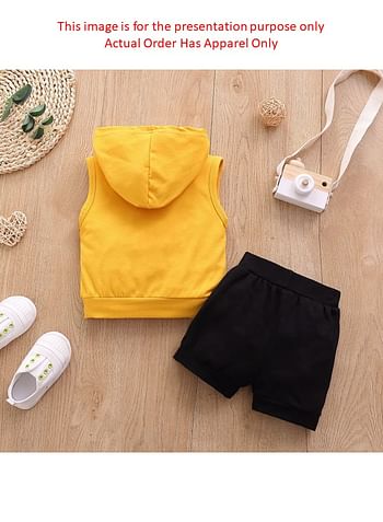 Mamas Boy Yellow Hoody Black Shorts Summer Suit Newborn Baby Clothes Printed Short Sleeve Dress Birthday Gift 13 to 18 Months