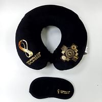 FWC Qatar 2022 Neck Pillow with sleeping mask (travel set) - Black