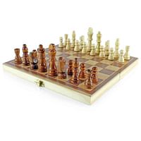 BERRY Chess Wooden Traditional Board Game Compact 12 inch Classic Set Gift for Kids