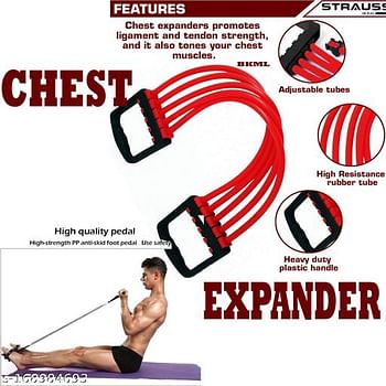 5 Spring Chest Expander Workout Fitness Equipment Puller Rope Resistance Band