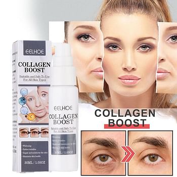 Collagen Boost Anti-Aging Serum with Vitamin C and Hyaluronic Acid for Wrinkles, Dark Spot, Skin Tightening and Moisturizing - 30 ml