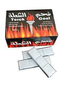 60 Pieces Flammable Torch Coal Hookah Charcoal Quick Ignite Silver Bars