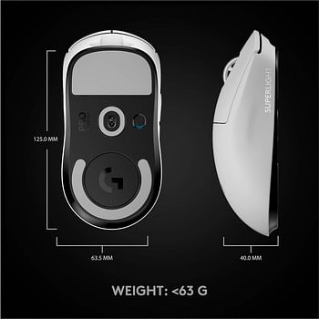 Logitech G Pro X Superlight Wireless Gaming Mouse (910-005940) White