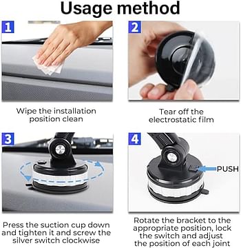 Super Adsorption Phone Holder, Phone Mount for Car Center Console, Hands-Free Universal On-Board Suck Support Clamp Bracket for Car Dashboard Windshield Mount