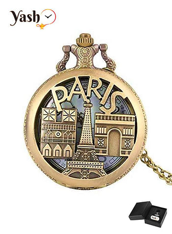 Yash Paris Themed Quartz Pocket Watch