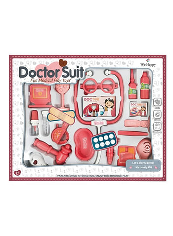 We Happy 15 Pieces Medical Children Doctor Set Fun Pretend Play Toys, Toddler House Call Doctor Playset Kit, Comes in Assorted Designs