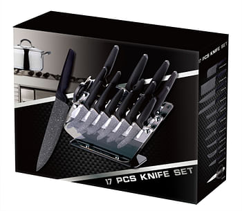 17-piece Knife Set with Scissor| Kitchen Knife Set for Home| Knife Set with Stand | Professional Knife Set | Chef Knife Professional | Kitchen Knives