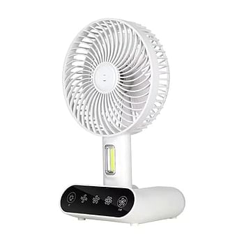 DP-7624, Rechargeable Small Table fan With LED Light