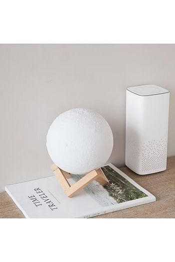 LED 3D Print Rechargeable Moon Light Multicolor