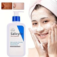 منظف ​​الوجه بحمض الساليسيليك مع حمض الهيالورونيك والسيراميد - غسول يومي مرطب ومرطب للجسم والوجه - 19 أونصة