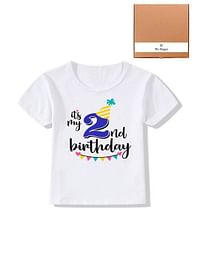 Its My 2nd Birthday Party Boys and Girls Costume Tshirt Memorable Gift Idea Amazing Photoshoot Prop  Blue